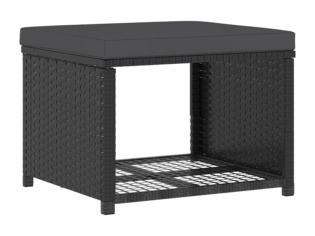 Mobili da giardino mobili da esterno set di mobili 4 pezzi in resina intrecciata nera 02_0016279