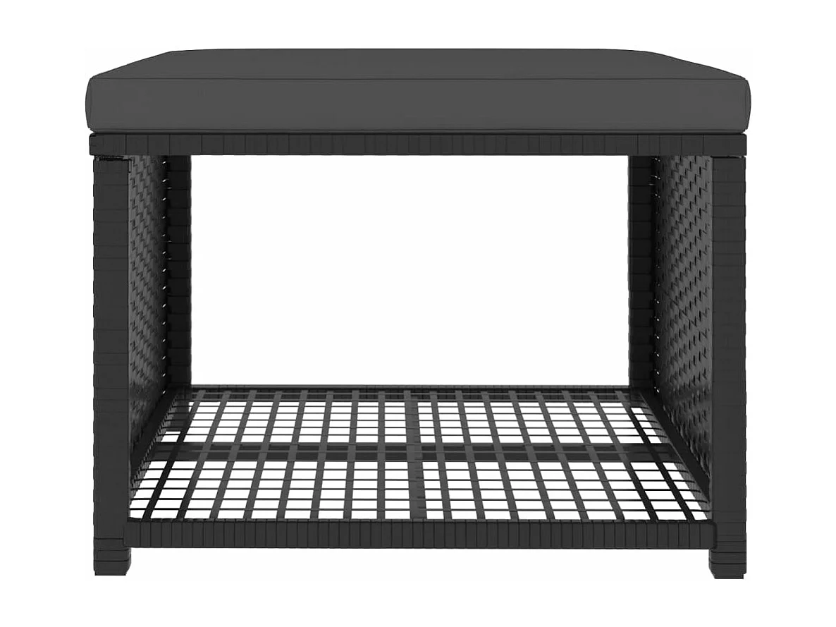 Mobili da giardino mobili da esterno set di mobili 4 pezzi in resina intrecciata nera 02_0016279