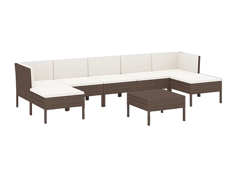 Salon de jardin meuble résine marron 69 x 69 x 69 cm 02_0017723