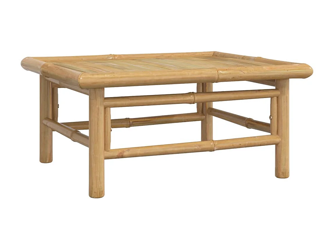 Muebles de jardín muebles de exterior juego de muebles de 6 piezas con cojines de bambú gris claro 02_0016776