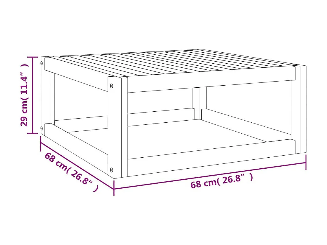 Salon de jardin meuble bois marron 70.5 x 68 x 65 cm 02_0016388