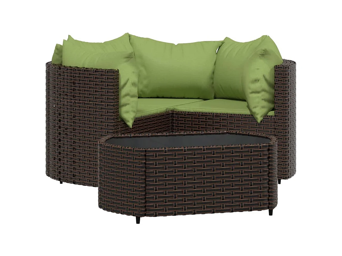 Salon de jardin meuble résine marron 63 x 63 x 57.5 cm 02_0016157