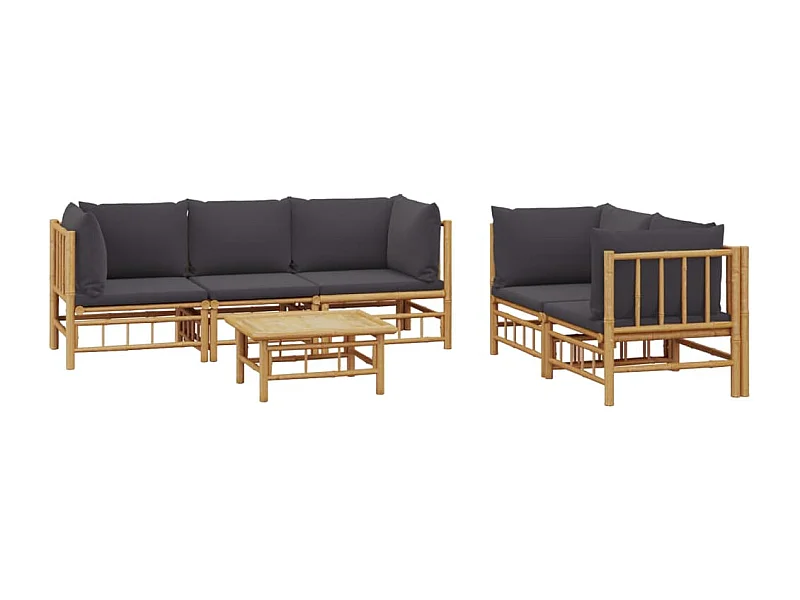 Salon de jardin meuble bambou marron 55 x 69 x 65 cm 02_0016781