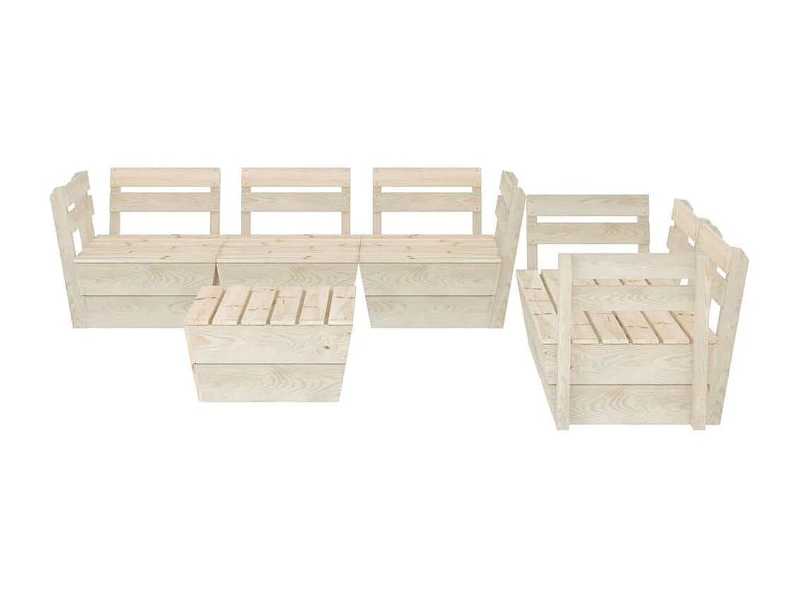 Salon de jardin meuble bois marron 60 x 60 x 65 cm 02_0018457