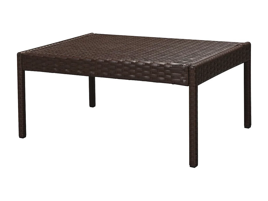 Muebles de jardín muebles de exterior juego de muebles de 6 piezas con cojines de resina tejida marrón 02_0016889