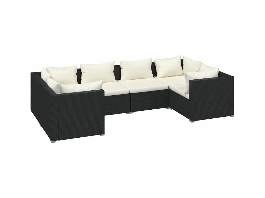 Salon de jardin meuble résine noire 70 x 70 x 60.5 cm 02_0016933