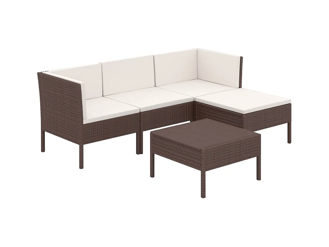 Salon de jardin meuble résine marron 69 x 57 x 69 cm 02_0016463