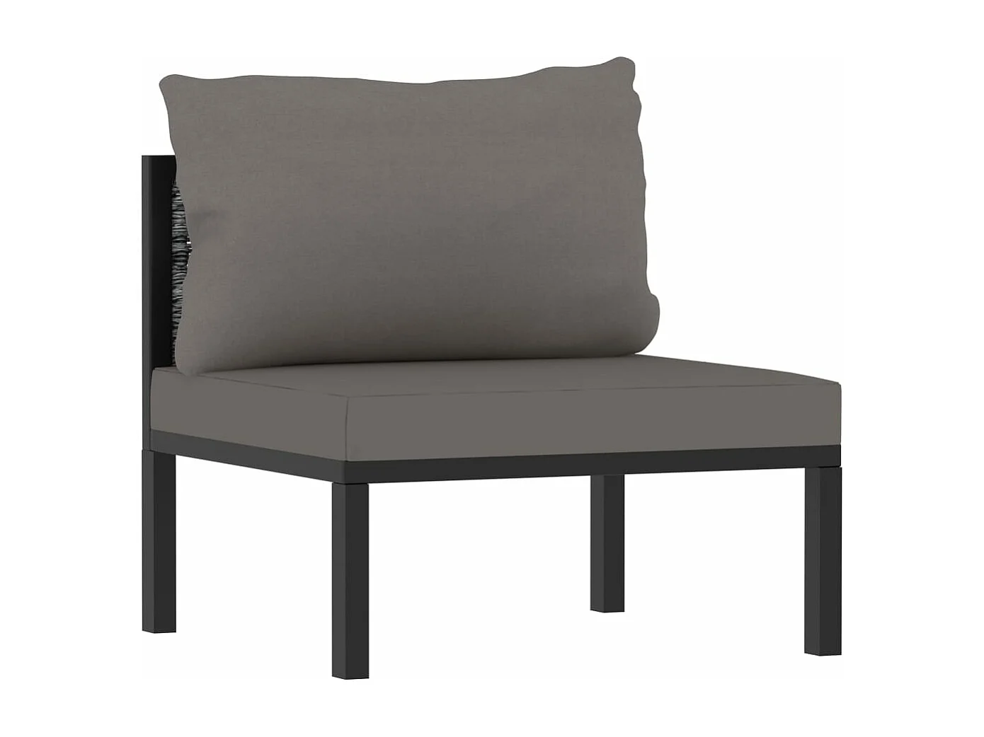 Mobili da giardino mobili da esterno Set di mobili da 8 pezzi con cuscini in resina intrecciata antracite 02_0017668