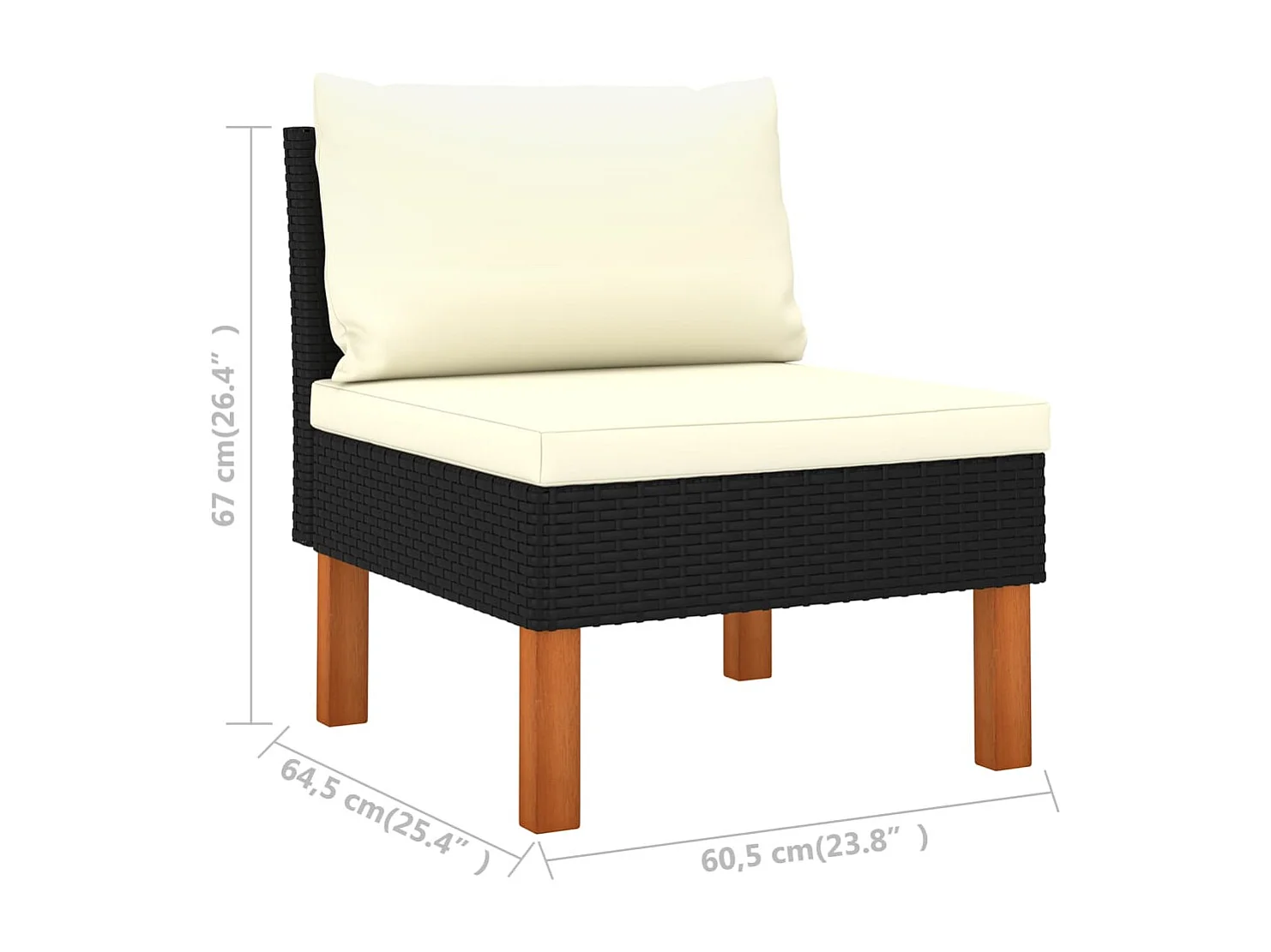 Mobili da giardino mobili da esterno Set di mobili da 8 pezzi con cuscini in resina intrecciata nera 02_0017737