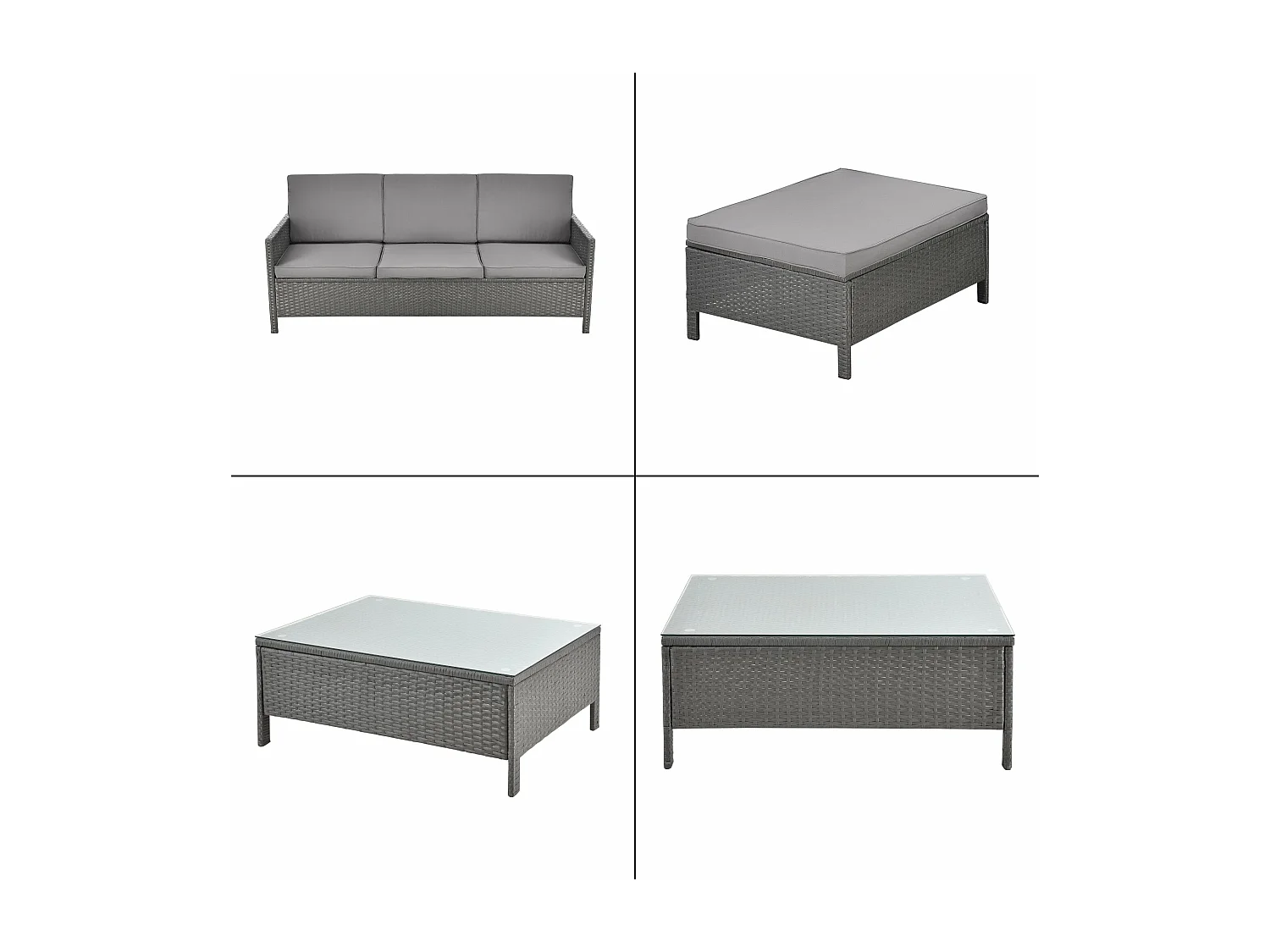 Salon de jardin design 173 x 60 x 72 cm 03_0006027