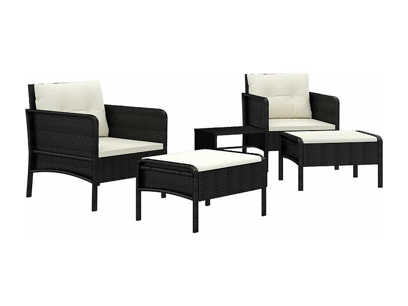 Salon de jardin meuble résine noire 55 x 68 x 69 cm 02_0016422