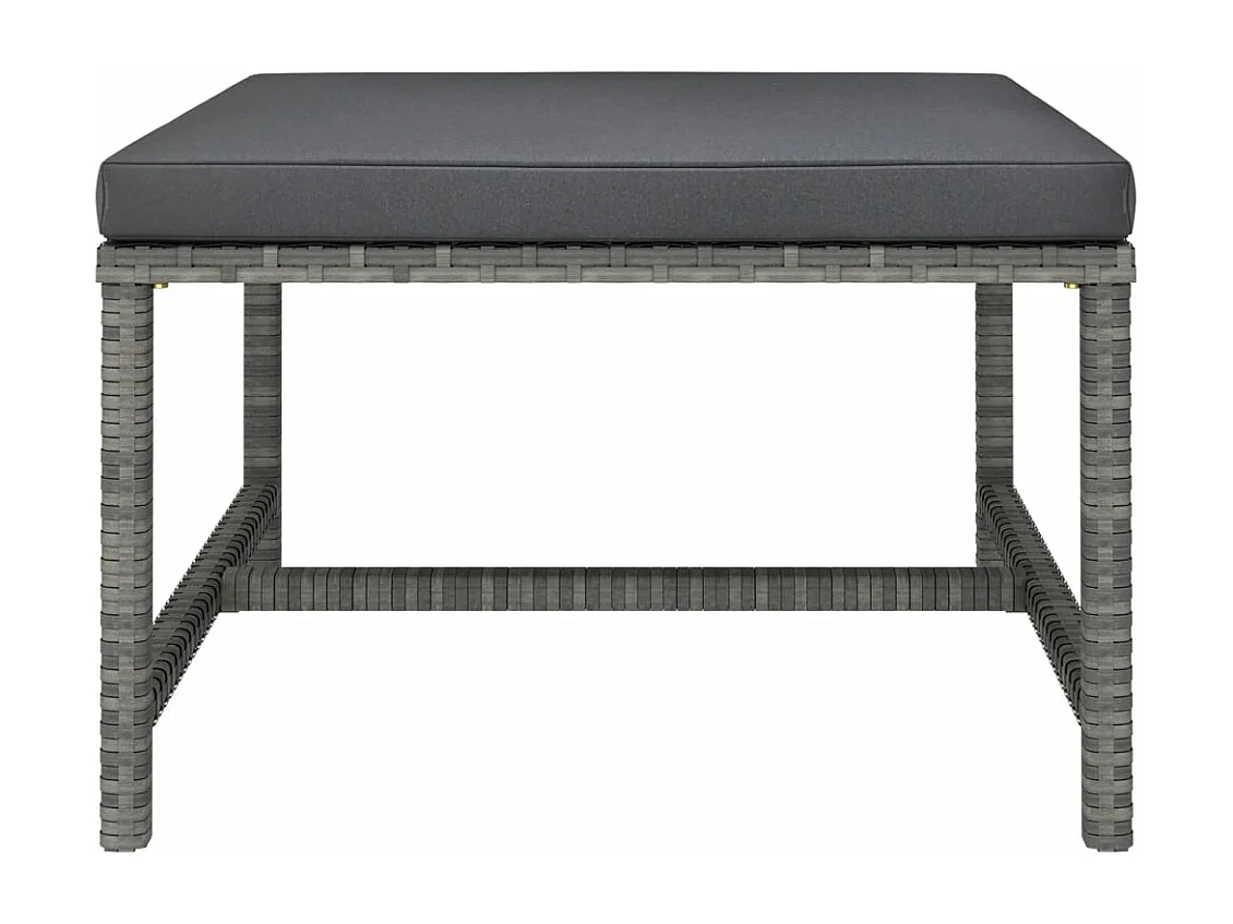 Muebles de jardín muebles de exterior juego de muebles de 5 piezas con cojines de resina tejida gris 02_0016435