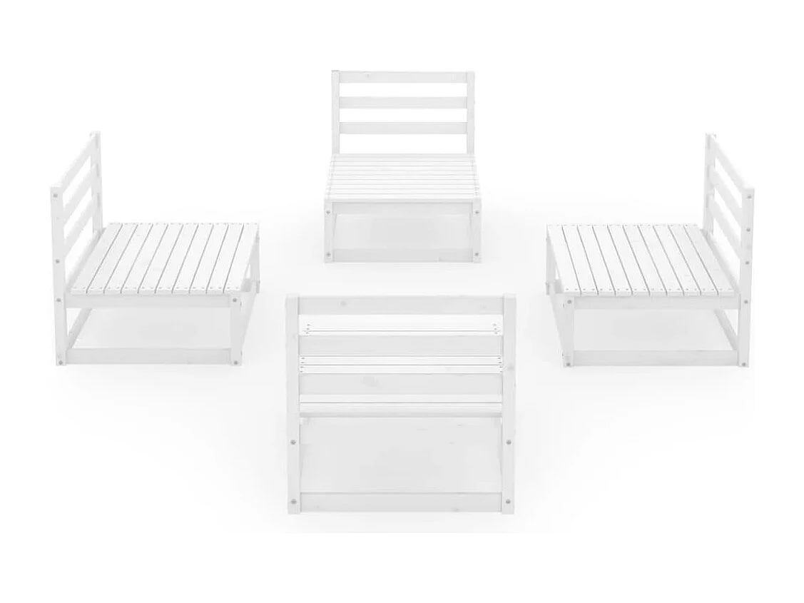 Salon de jardin meuble bois blanche 70 x 70 x 67 cm 02_0016212