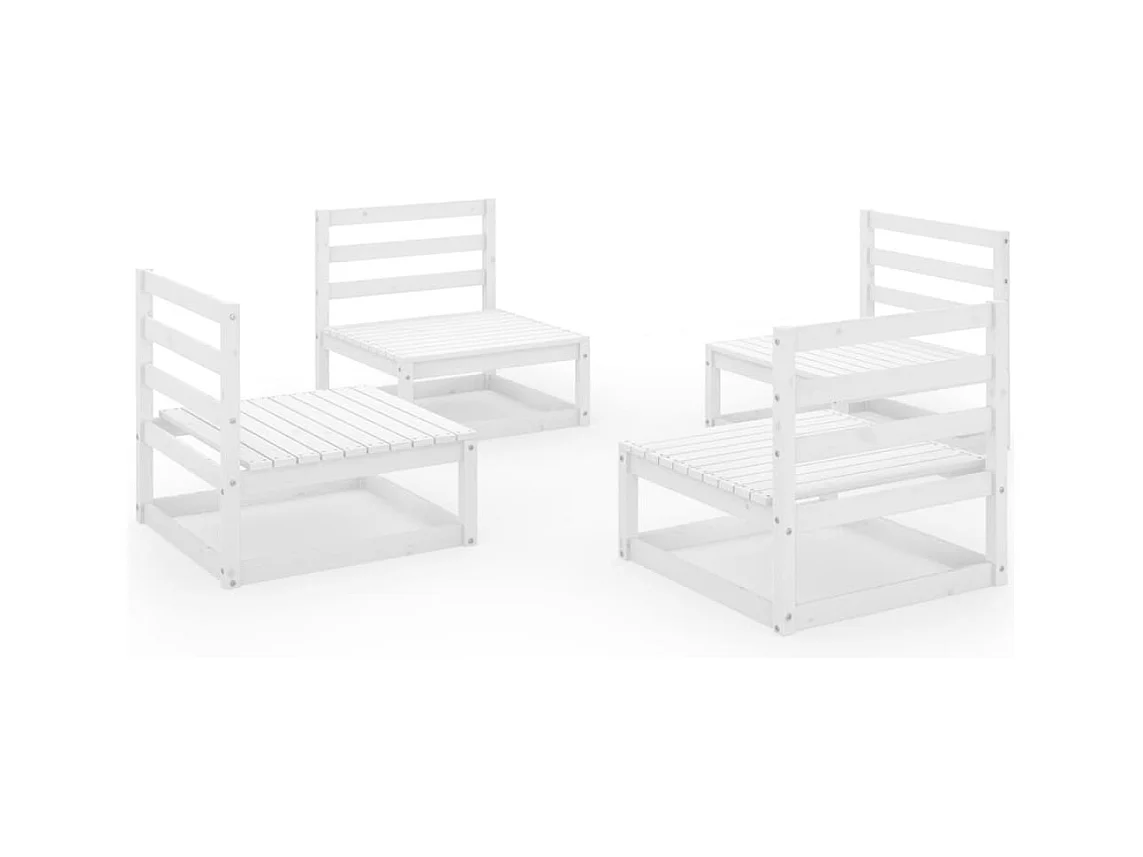 Salon de jardin meuble bois blanche 70 x 70 x 67 cm 02_0016212