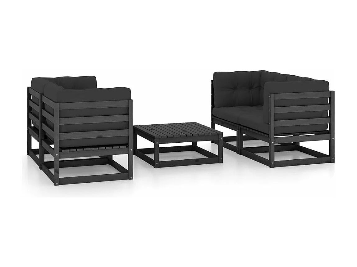 Salon de jardin meuble bois marron 70 x 70 x 67 cm 02_0016344