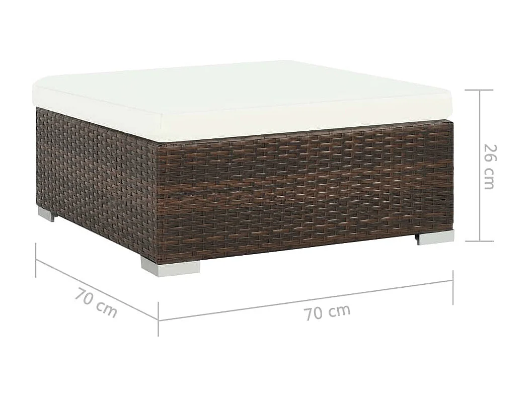 Salon de jardin meuble résine marron 70 x 70 x 54 cm 02_0017301