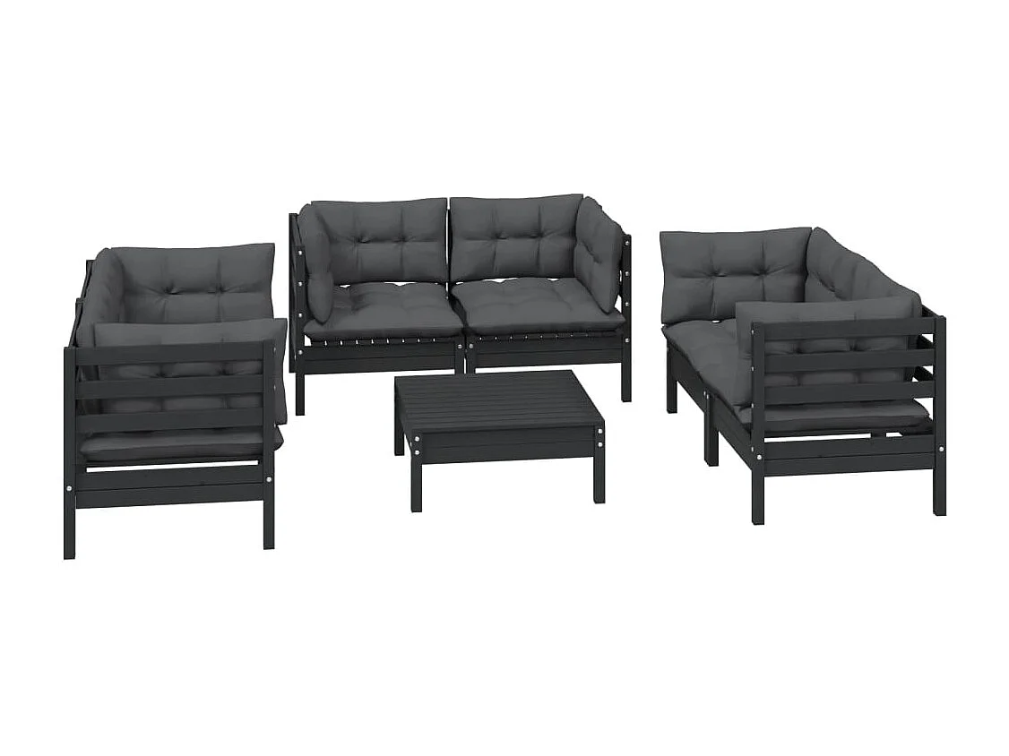 Salon de jardin meuble bois marron 63.5 x 63.5 x 62.5 cm 02_0017119