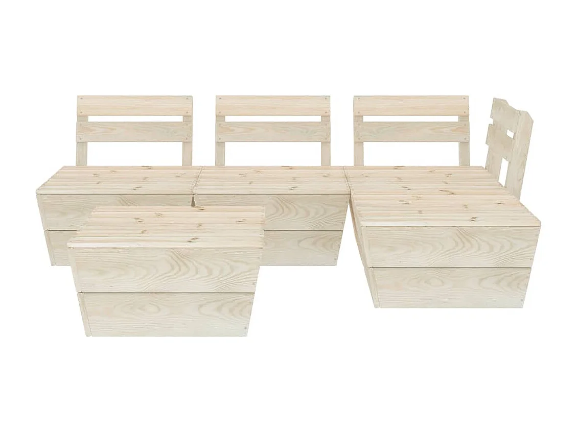 Salon de jardin meuble bois marron 60 x 60 x 65 cm 02_0018418