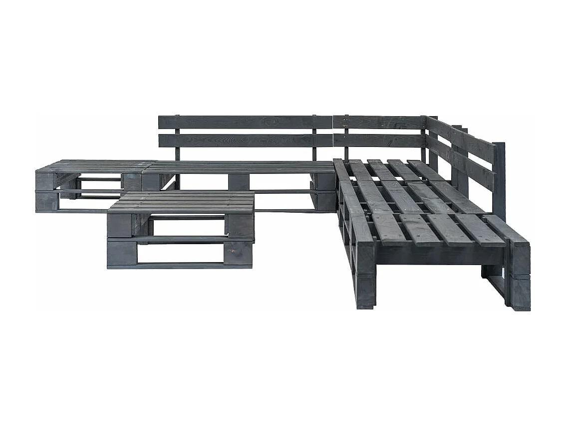 Salon de jardin meuble bois marron 280 x 235 x 55 cm 02_0018466