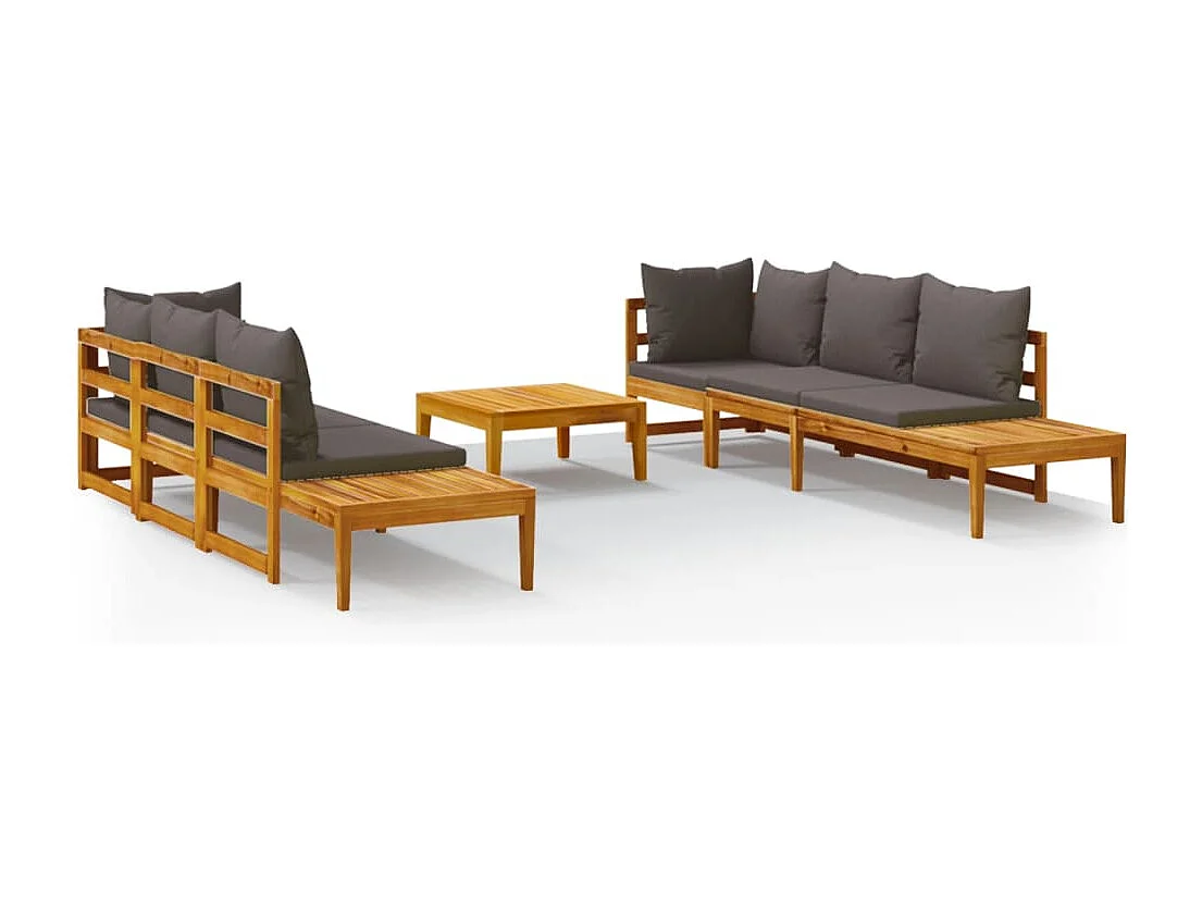 Salon de jardin meuble bois marron 66 x 66 x 60 cm 02_0016394