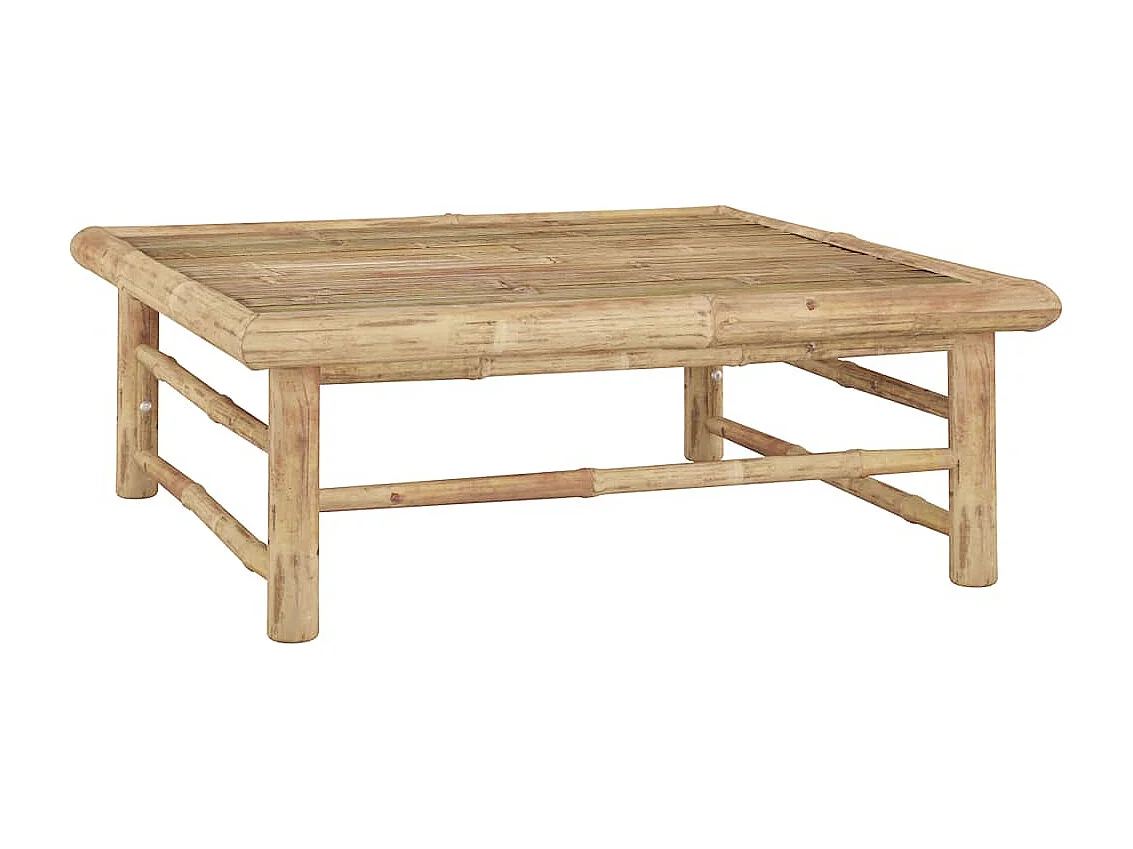 Mobili da giardino mobili da esterno Set di mobili da 9 pezzi con cuscini in bambù bianco crema 02_0017903