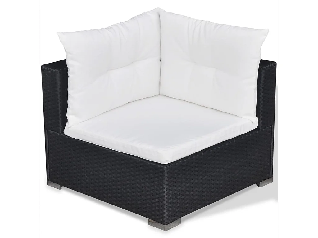 Salon de jardin meuble résine noire 70 x 70 x 52.5 cm 02_0016482