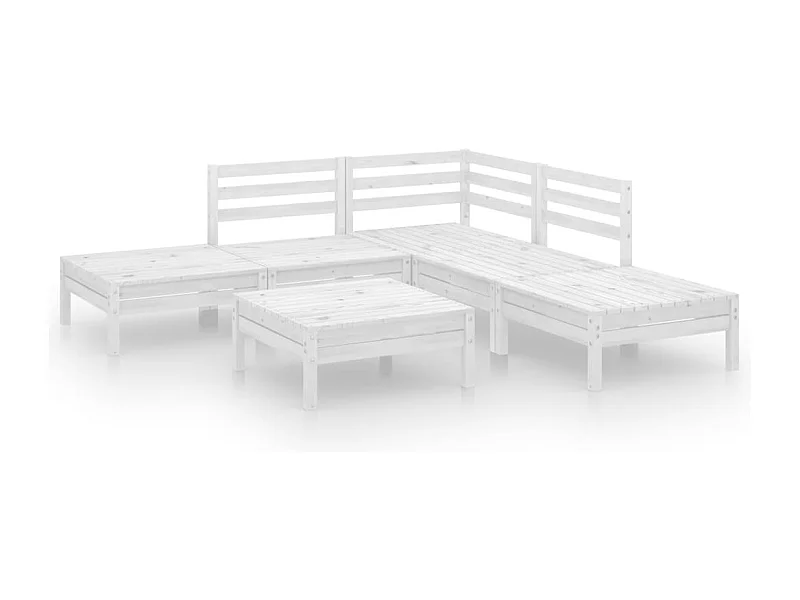 Muebles de jardín muebles de exterior juego de muebles 6 piezas madera maciza de pino blanco 02_0017006