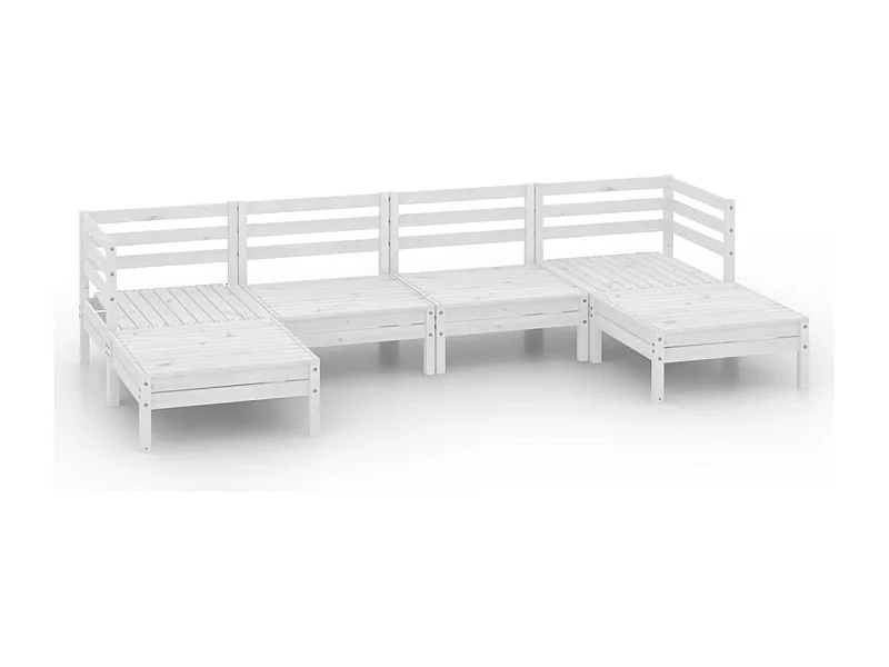 Salon de jardin meuble bois blanche 63.5 x 63.5 x 62.5 cm 02_0016963