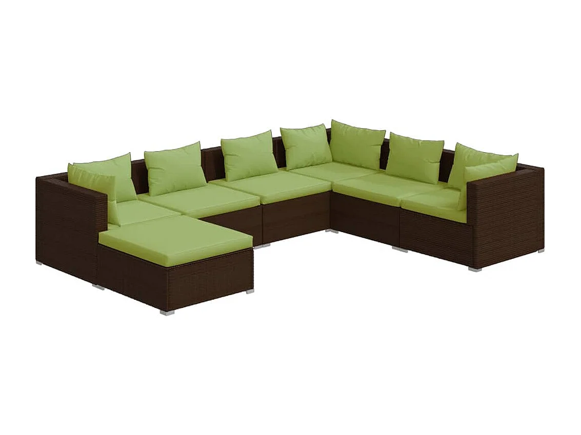 Salon de jardin meuble résine marron 70 x 70 x 60.5 cm 02_0017290