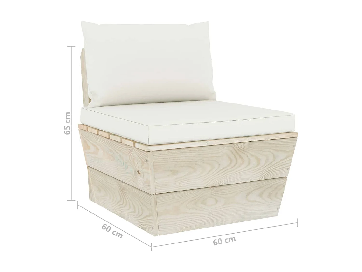 Set di mobili da giardino per esterni set di mobili in pallet da 3 pezzi con cuscini abete impregnato 02_0018367