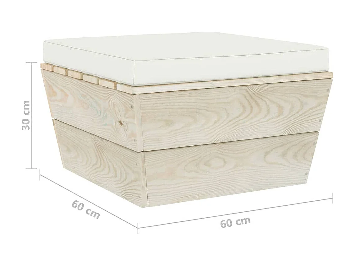 Set di mobili da giardino per esterni set di mobili in pallet da 3 pezzi con cuscini abete impregnato 02_0018367