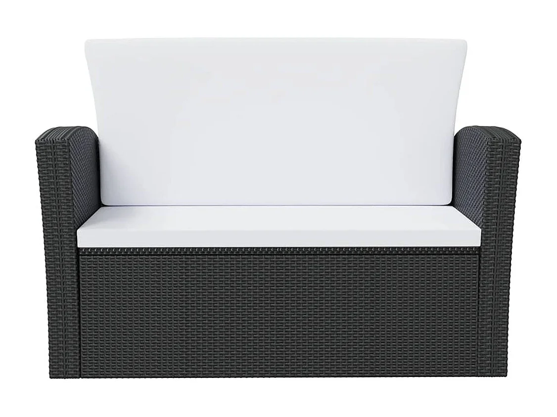 Salon de jardin meuble résine noire 125 x 66 x 87.5 cm 02_0017732