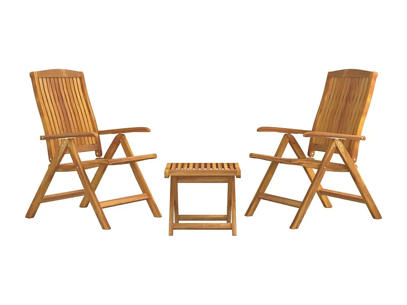 Mobili da giardino mobili da esterno Set di mobili da 3 pezzi in legno massello di teak 02_0016044