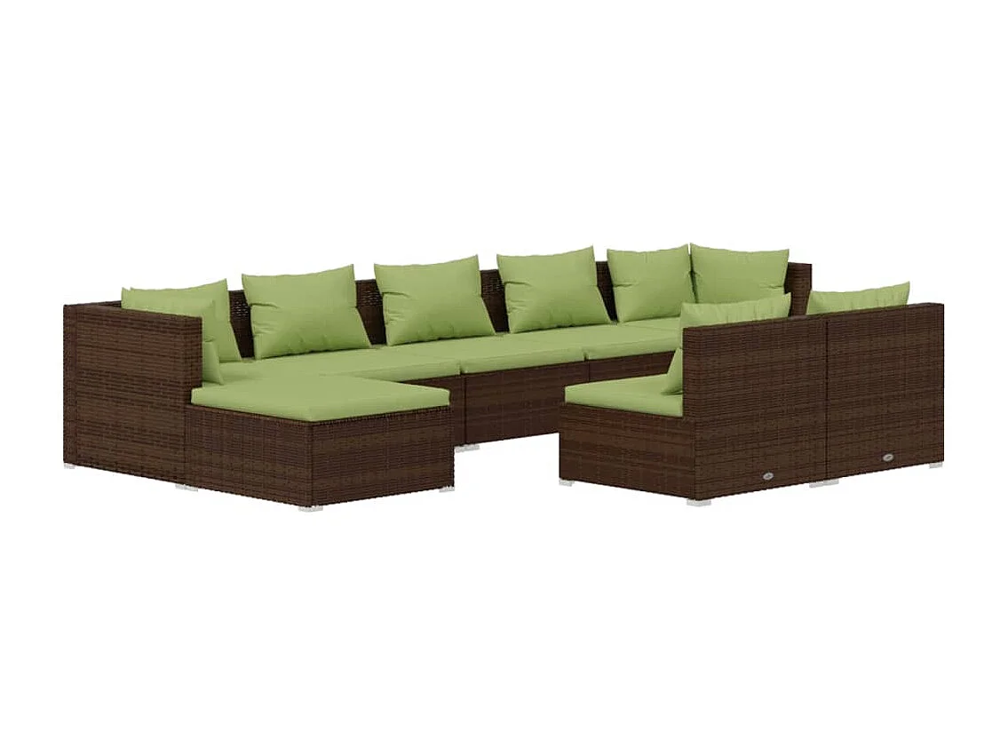 Salon de jardin meuble résine marron 70 x 70 x 60.5 cm 02_0018055