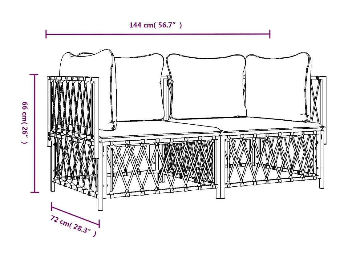 Salon de jardin meuble 72 x 72 x 66 cm 02_0018288