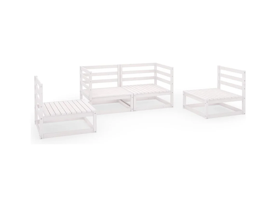 Salon de jardin meuble bois blanche 70 x 70 x 67 cm 02_0016217