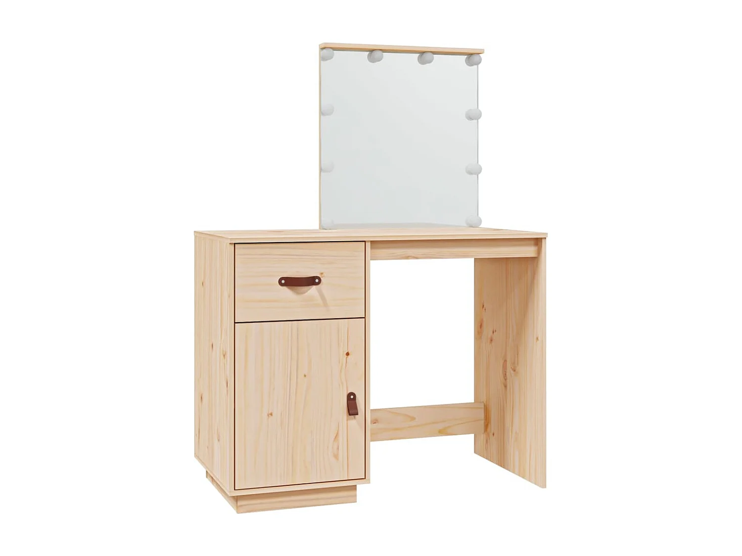 Coiffeuse table de maquillage bois marron 95 x 50 x 133.5 cm 02_0006324