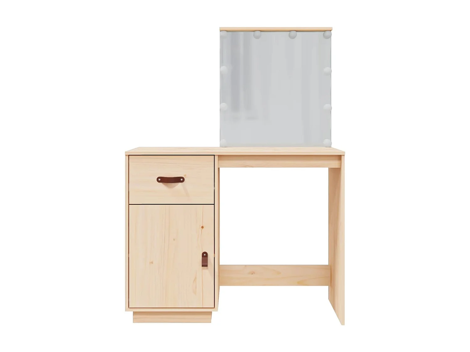 Coiffeuse table de maquillage bois marron 95 x 50 x 133.5 cm 02_0006324