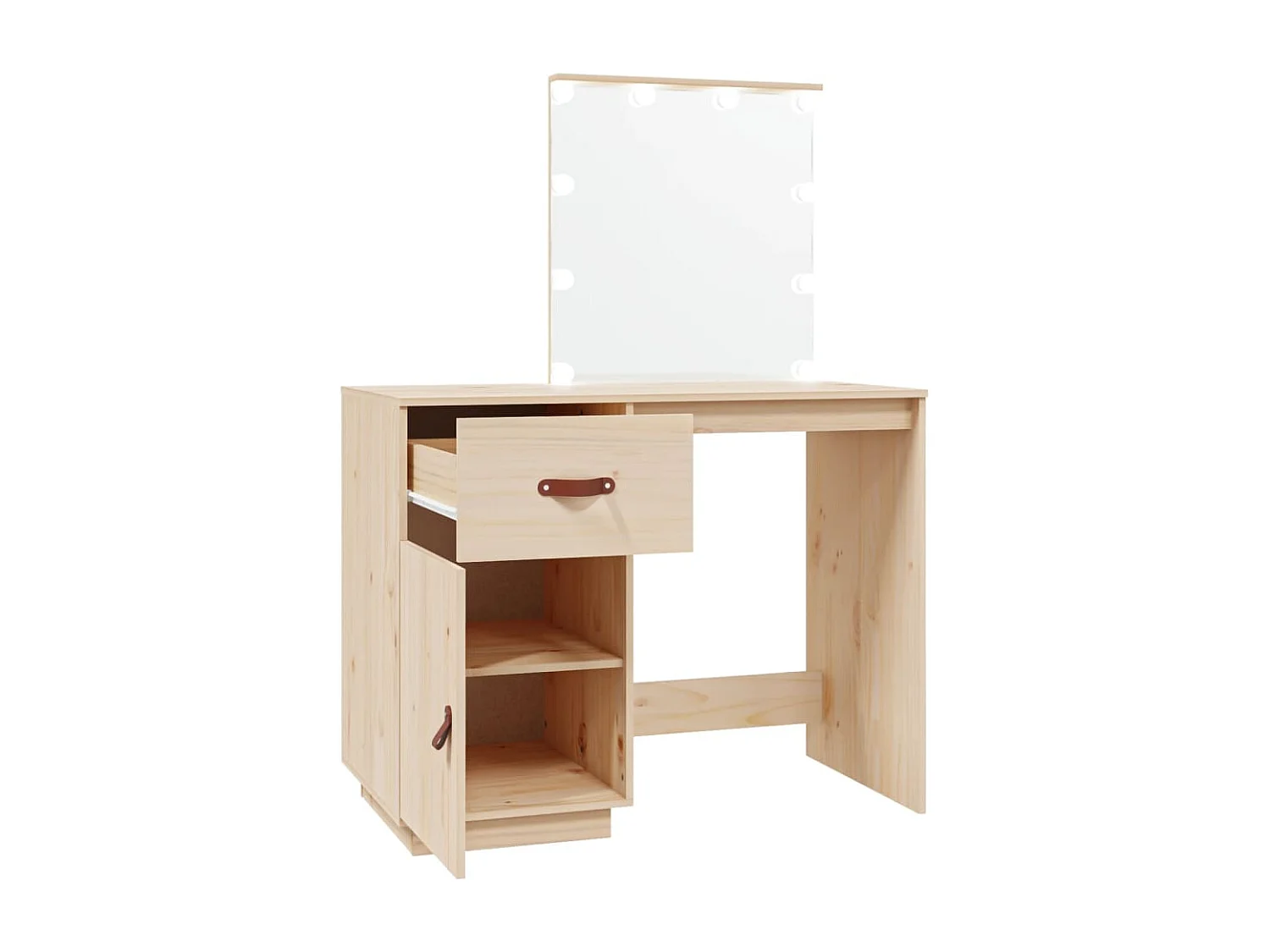 Coiffeuse table de maquillage bois marron 95 x 50 x 133.5 cm 02_0006324