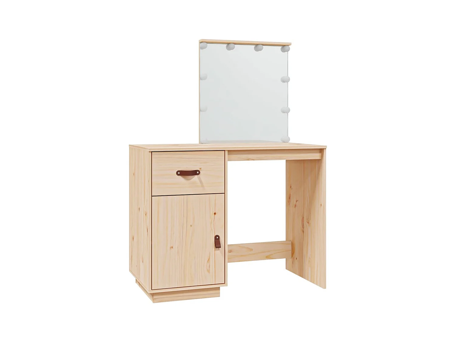 Tavolo da trucco tavolo da trucco design mobili camera da letto con led 95 x 50 x 1335 cm legno massello di pino 02_0006324