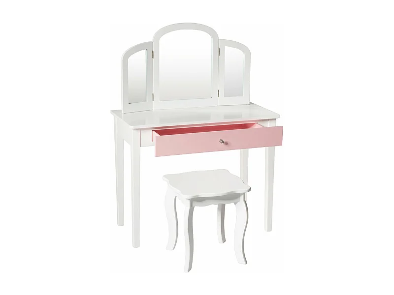 Ensemble coiffeuse et chaise blanche 70 x 34 x 95.5 cm 20_0008438