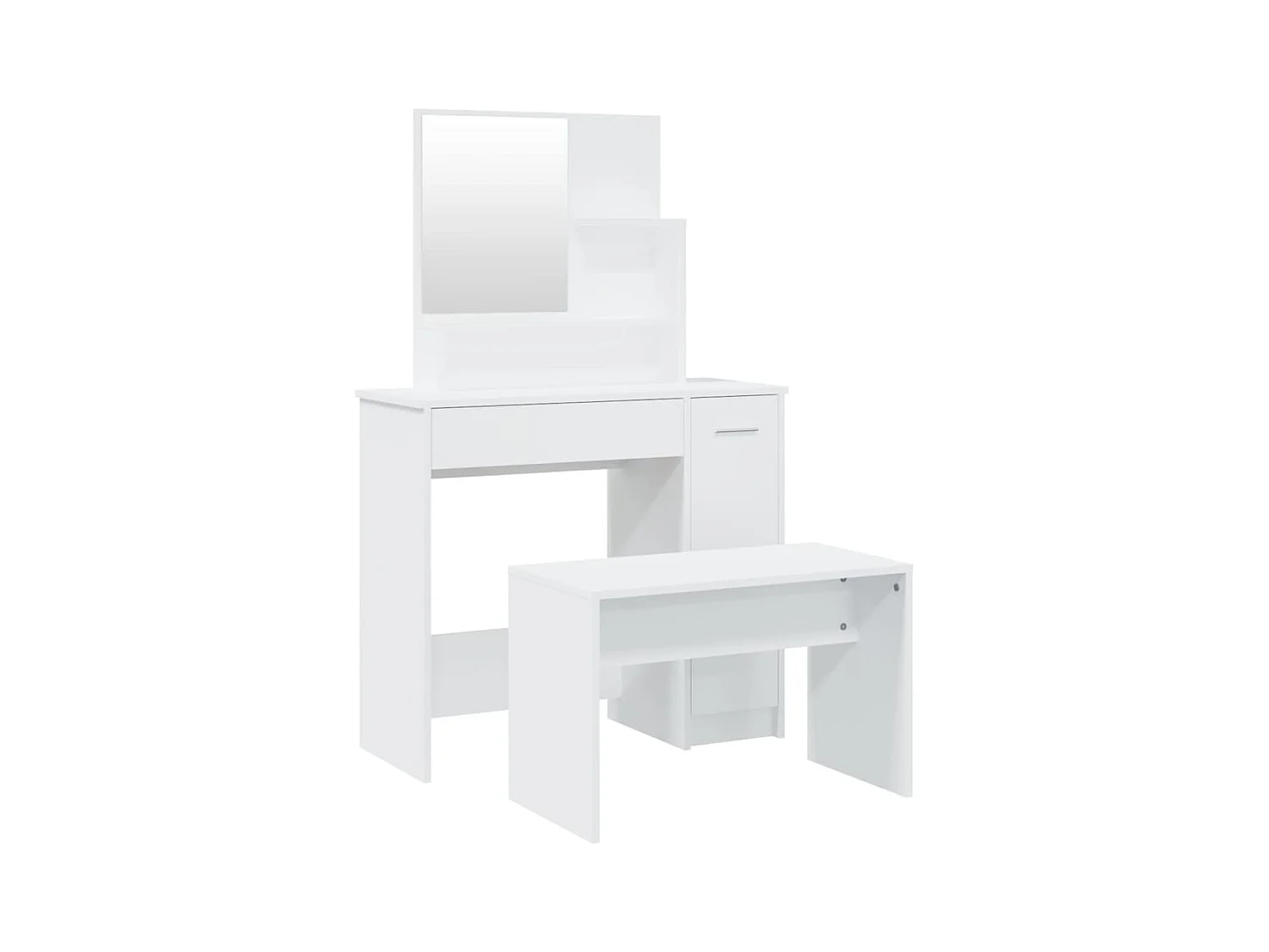 Coiffeuse table de maquillage blanche 86.5 x 35 x 136 cm 02_0006345