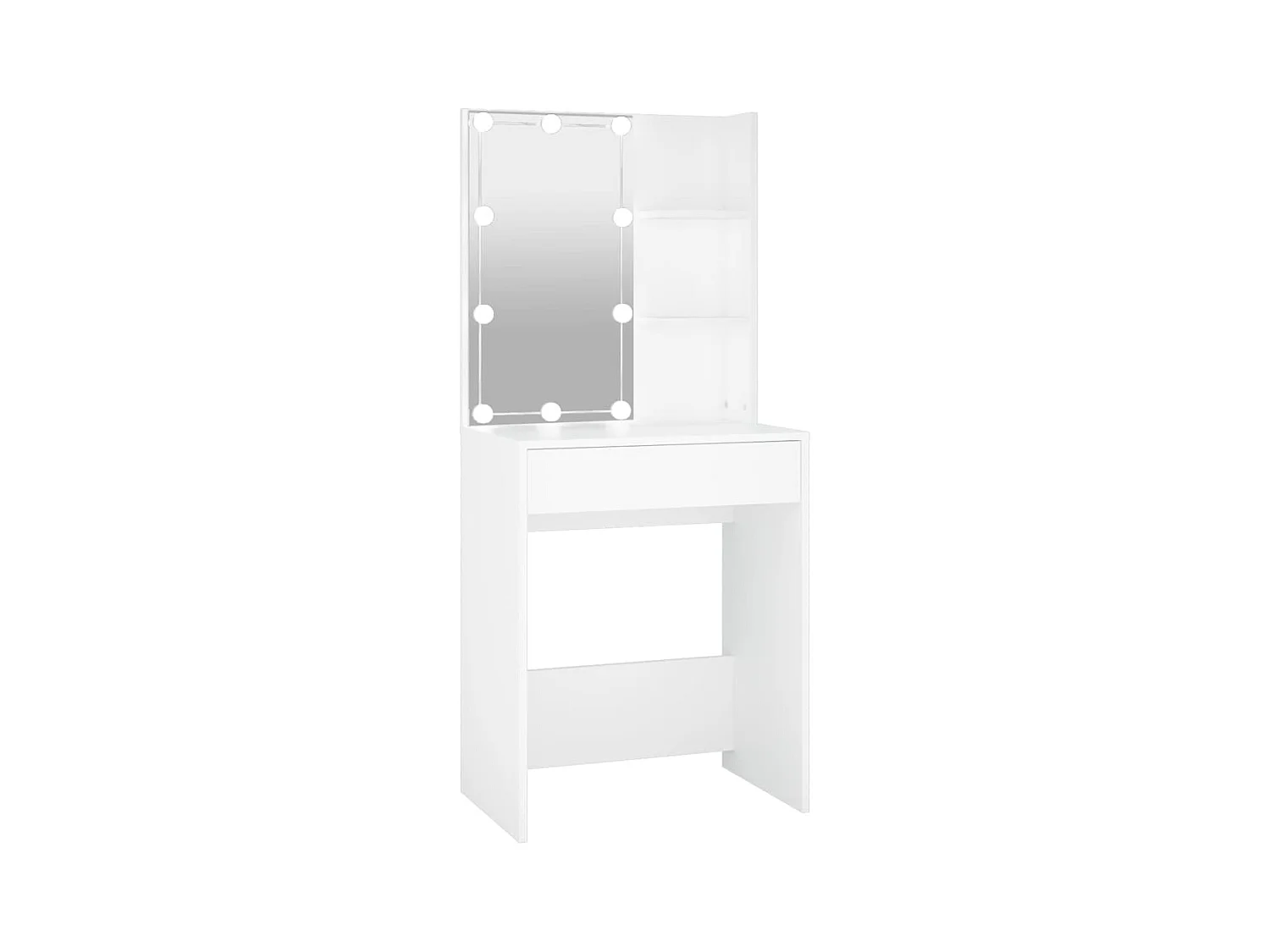 Toilette dal design moderno con LED 60 x 40 x 140 cm bianco 02_0006244