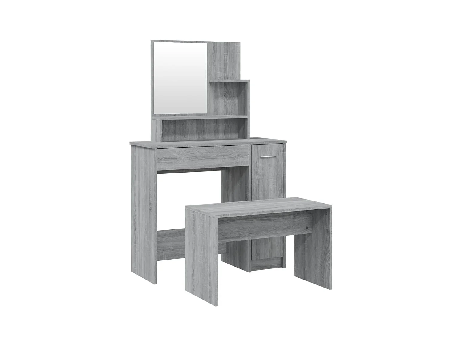 Coiffeuse table de maquillage grise 86.5 x 35 x 136 cm 02_0006342