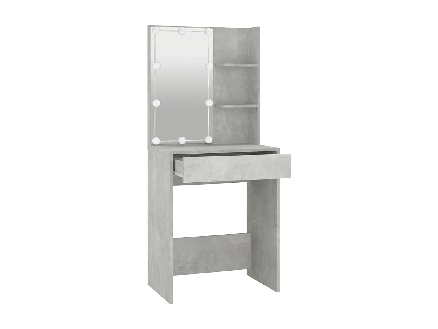 Coiffeuse design contemporain avec grise 60 x 40 x 140 cm 02_0006393