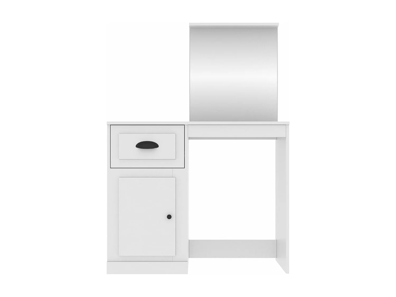 Toeletta con specchio 90 x 50 x 132,5 cm MDF bianco 02_0006255