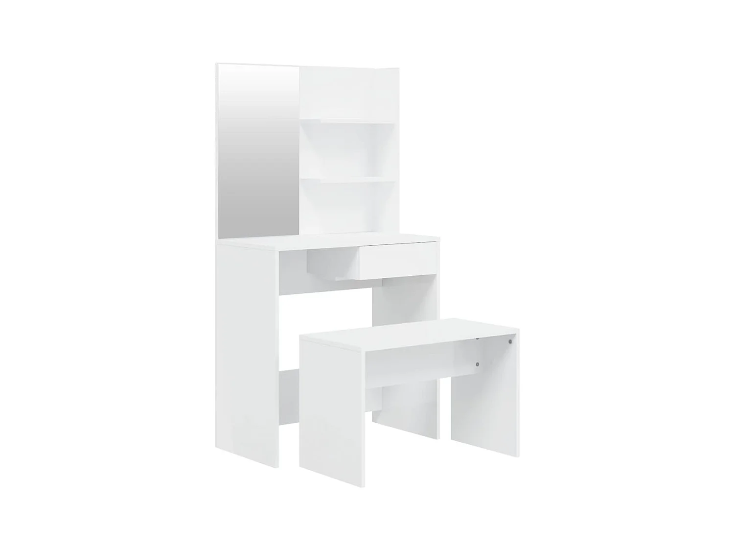 Coiffeuse table de maquillage blanche 74.5 x 40 x 141 cm 02_0006404