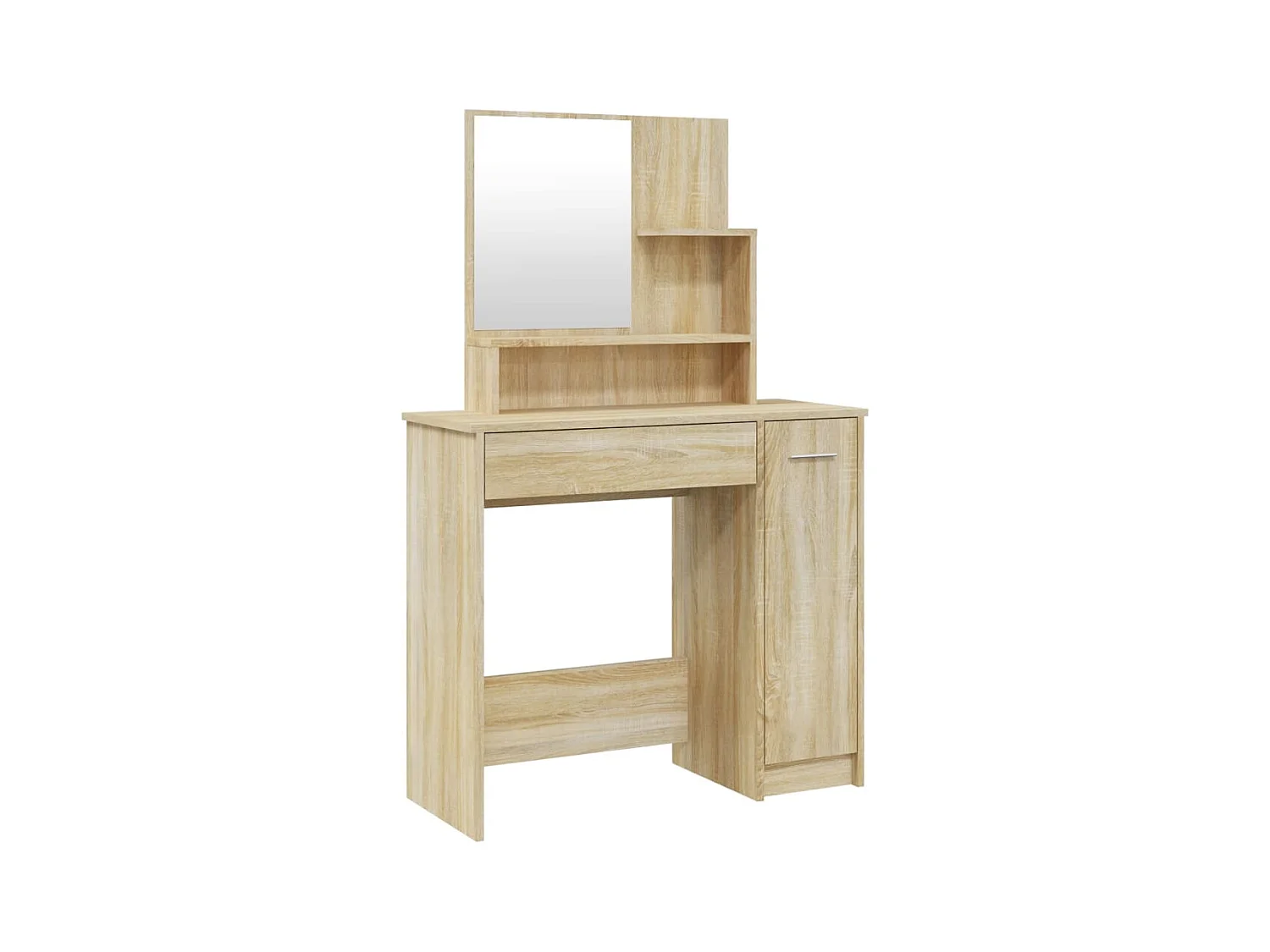 Toilette di design moderno con specchio 86,5 x 35 x 136 cm beige 02_0006294