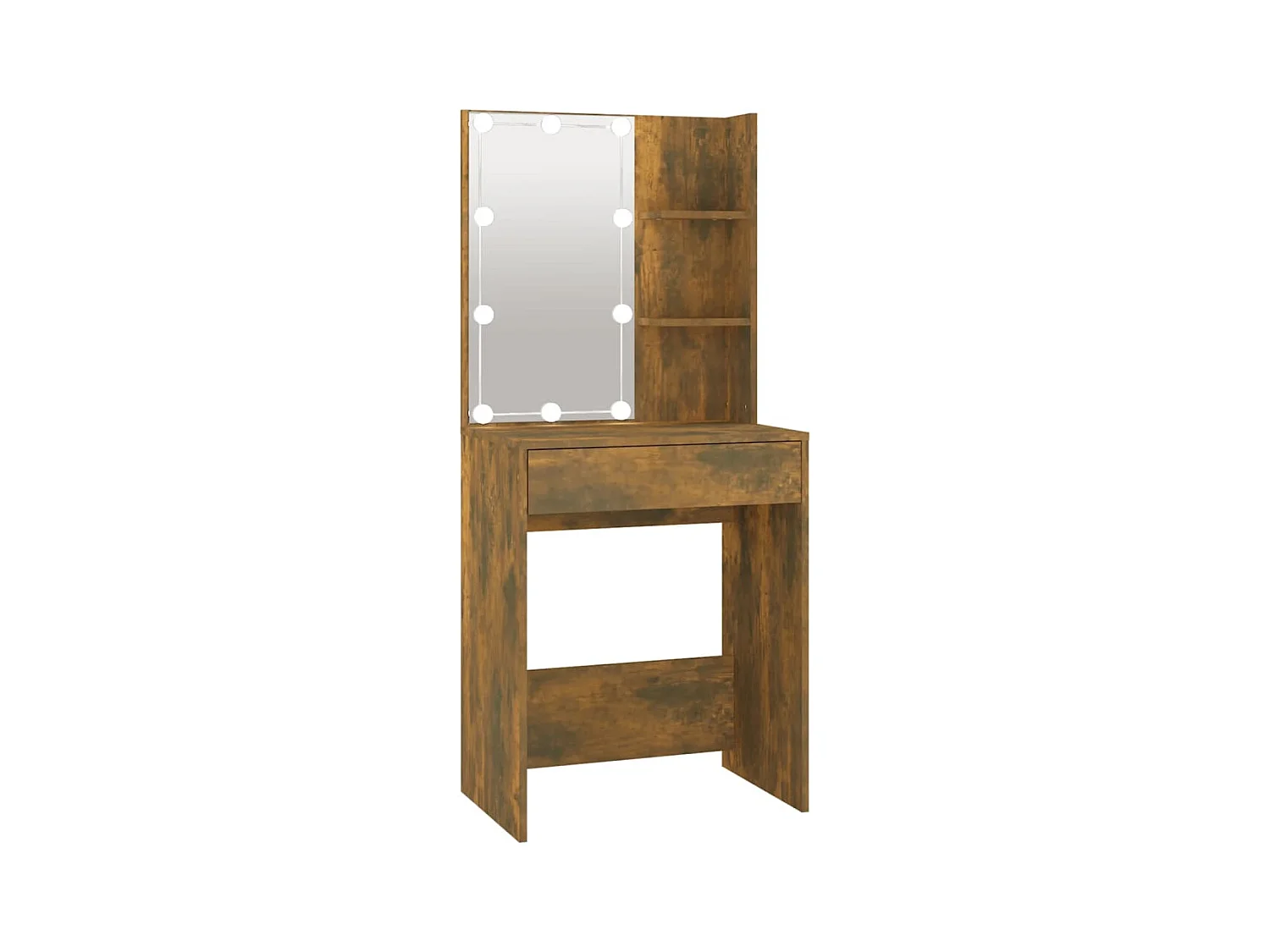 Toilette con LED raffinate linee rette x 40 x 140 cm rovere affumicato 02_0006403