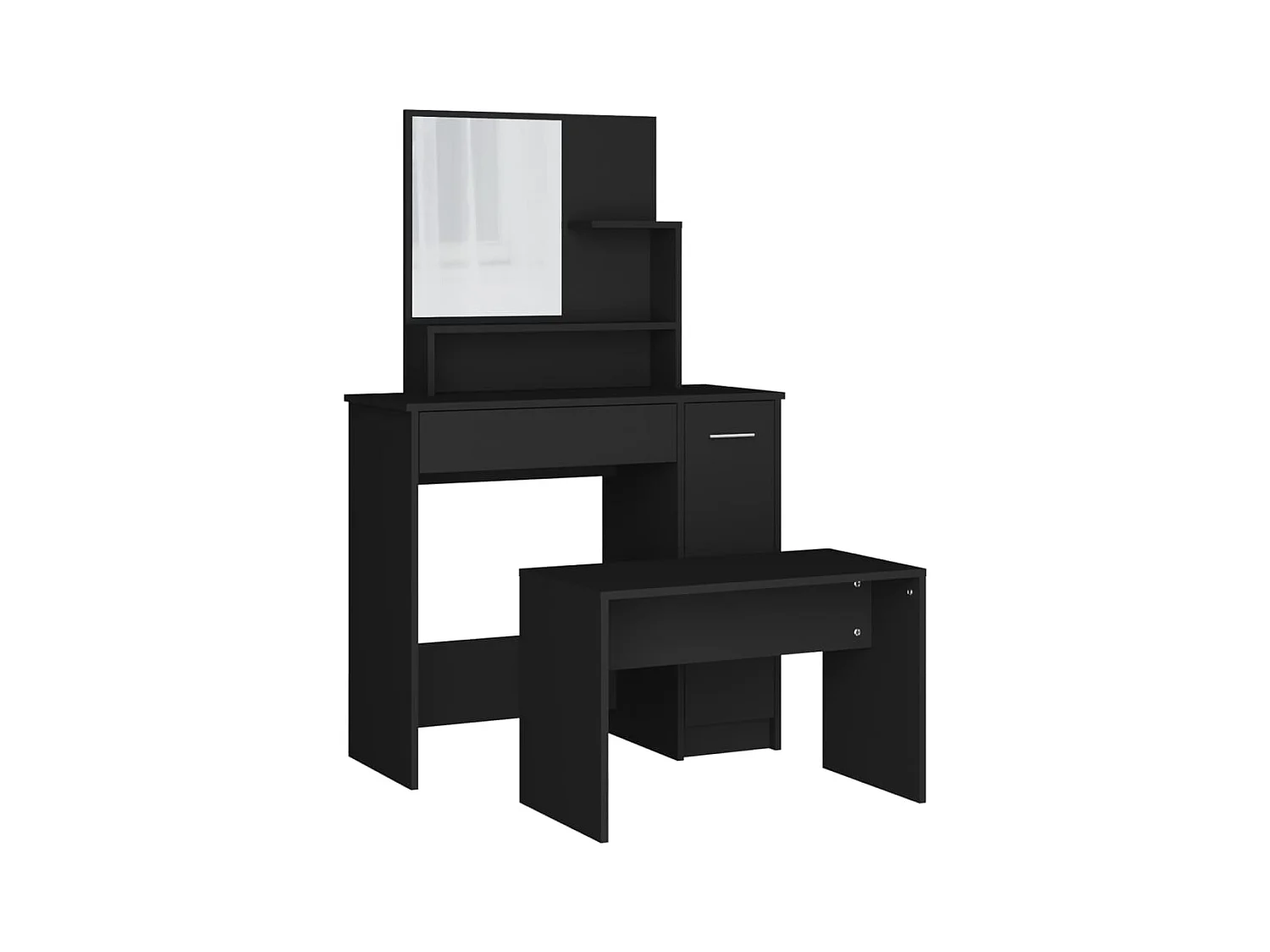 Toeletta tavolo da trucco mobili di design mobili per camera da letto 86,5 x 35 x 136 cm nero 02_0006372